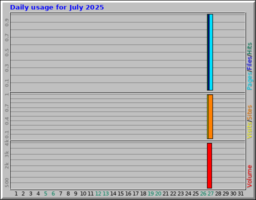 Daily usage for July 2025
