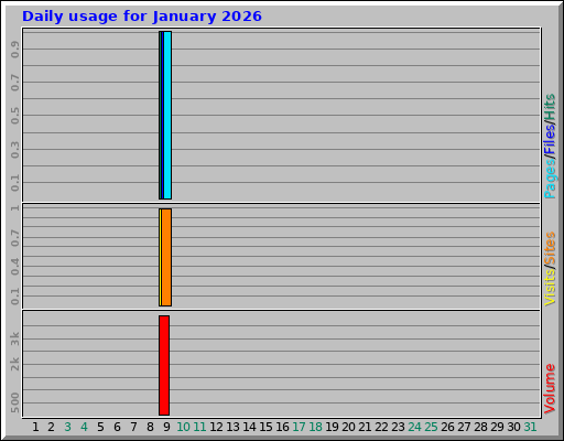 Daily usage for January 2026