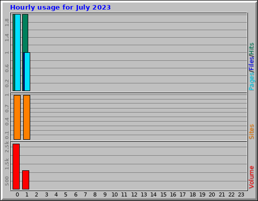 Hourly usage for July 2023