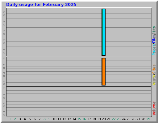Daily usage for February 2025