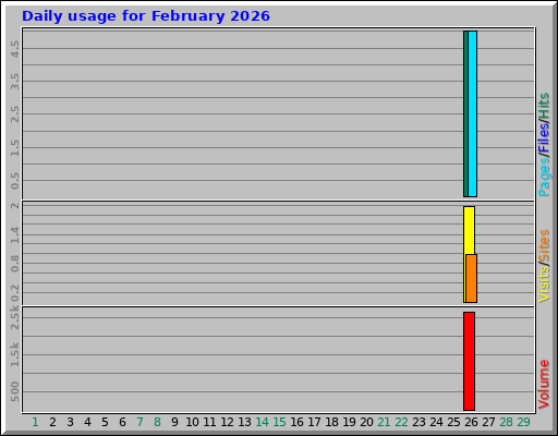 Daily usage for February 2026