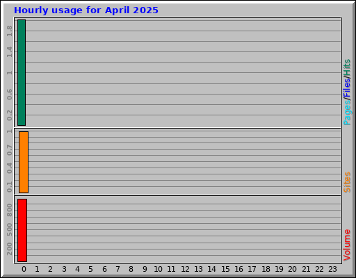 Hourly usage for April 2025