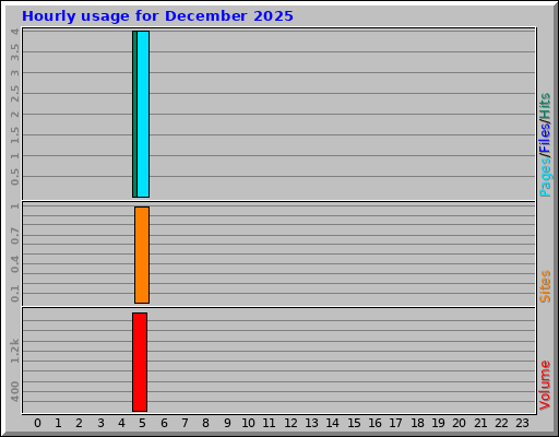 Hourly usage for December 2025