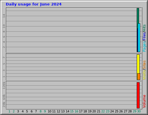 Daily usage for June 2024