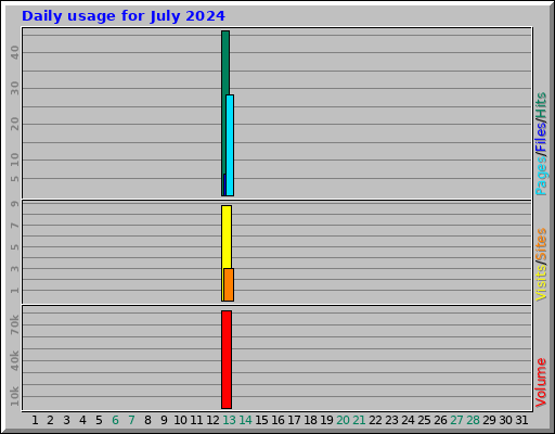 Daily usage for July 2024