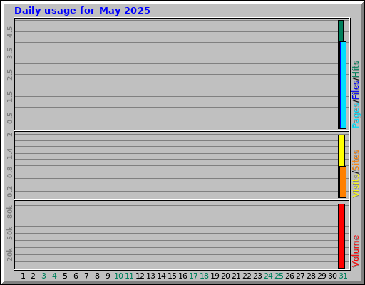 Daily usage for May 2025