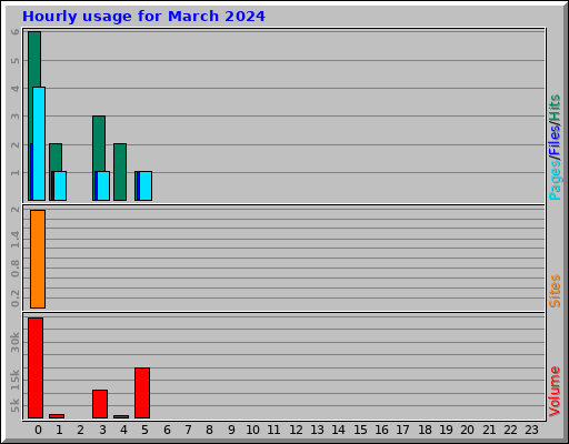 Hourly usage for March 2024