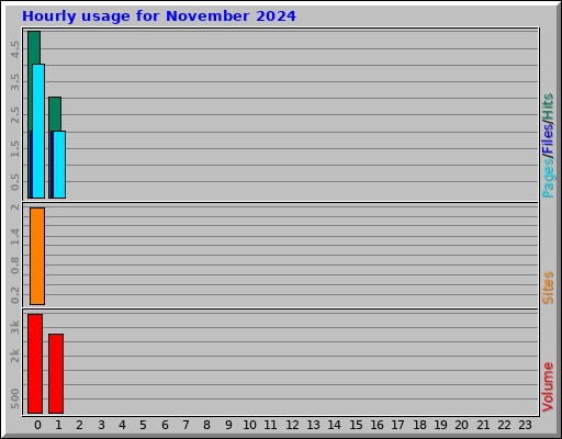 Hourly usage for November 2024
