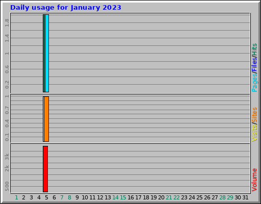 Daily usage for January 2023